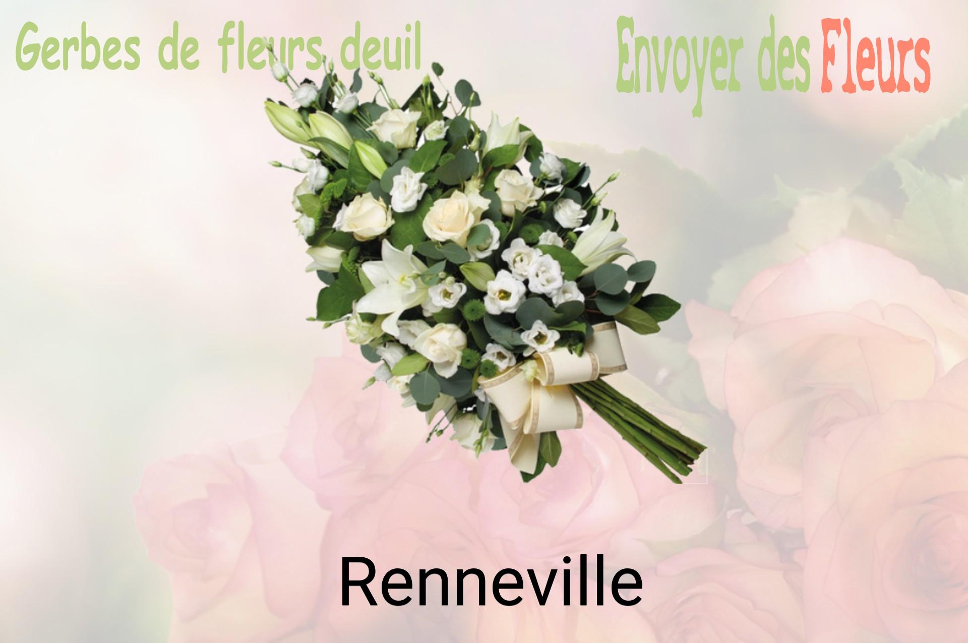 Gerbe de fleurs de deuil livrée à Renneville